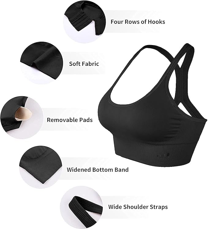 Lightly Padded Wire Free Active Wear