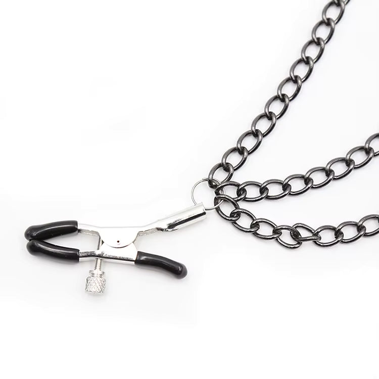 Adjustable Triple Chain Metal Nipple Clamps