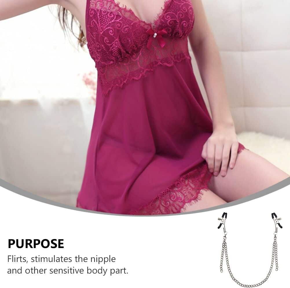 Adjustable Triple Chain Metal Nipple Clamps