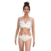 Women Sexy Kitty Furry Bra Set Baby Pink Plush