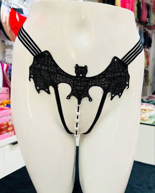 Bat Wing Embroidered Open Crotch Panty