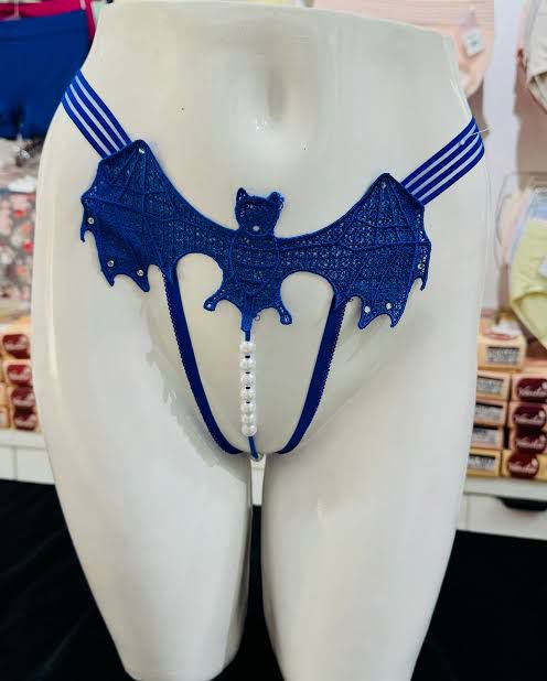 Bat Wing Embroidered Open Crotch Panty