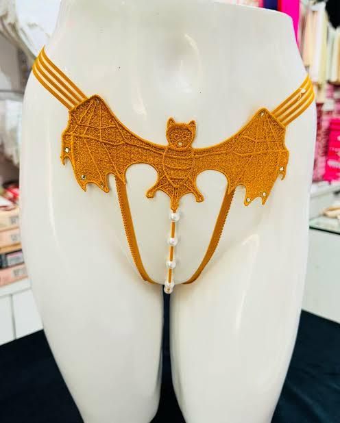 Bat Wing Embroidered Open Crotch Panty
