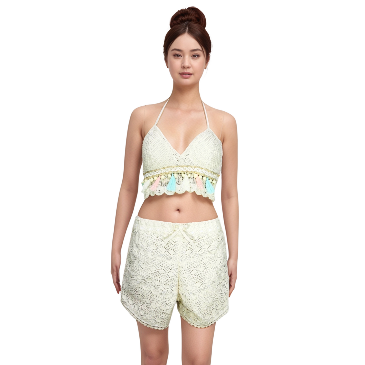 Two Piece beach Wear for Women off white