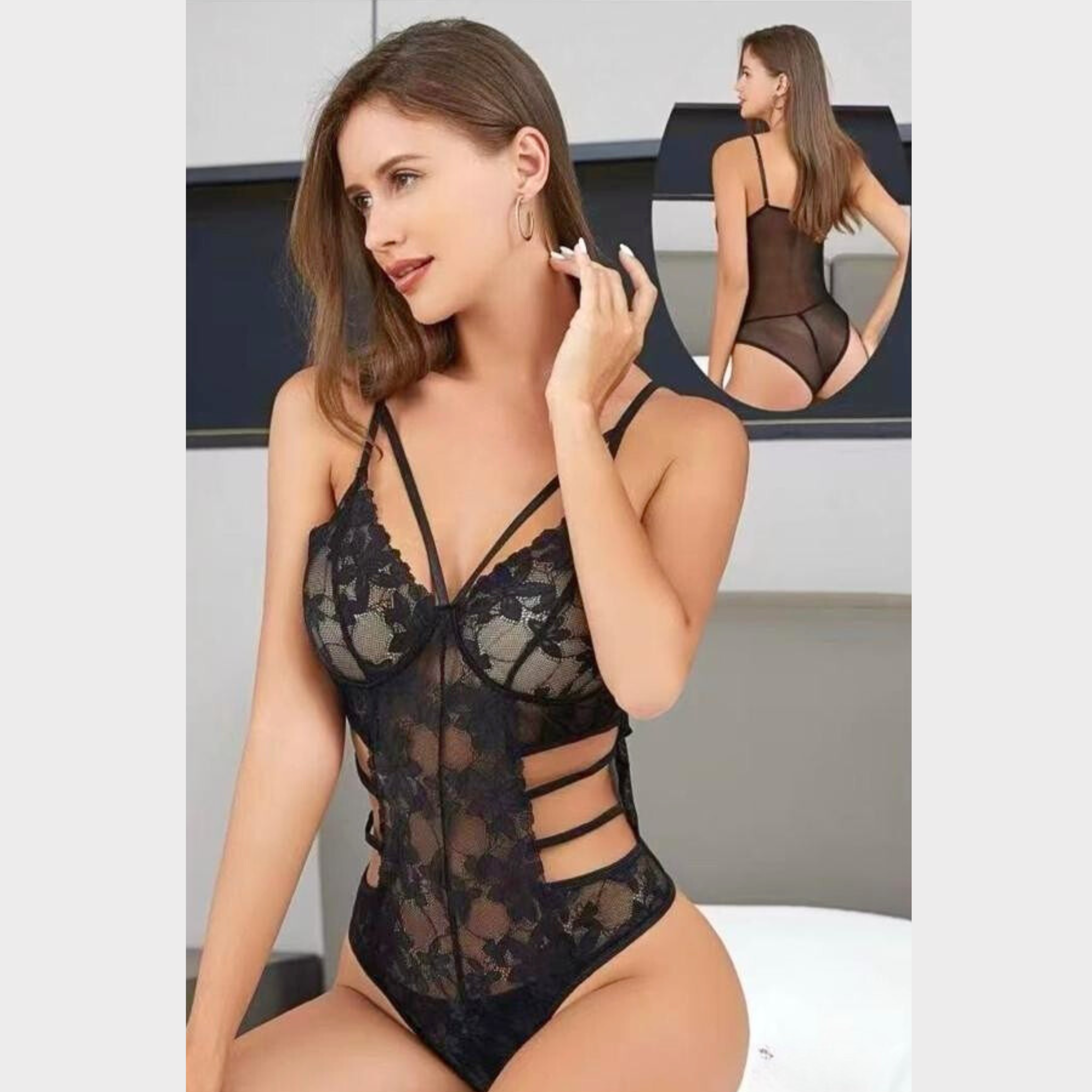 Bedroom Nighty wears Black Free Size Net