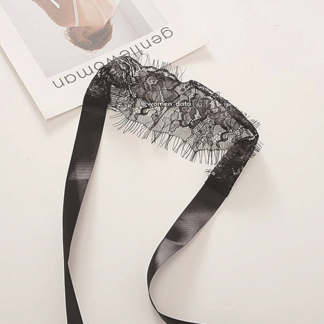 Black Lace Blindfold & Hand Tie Set