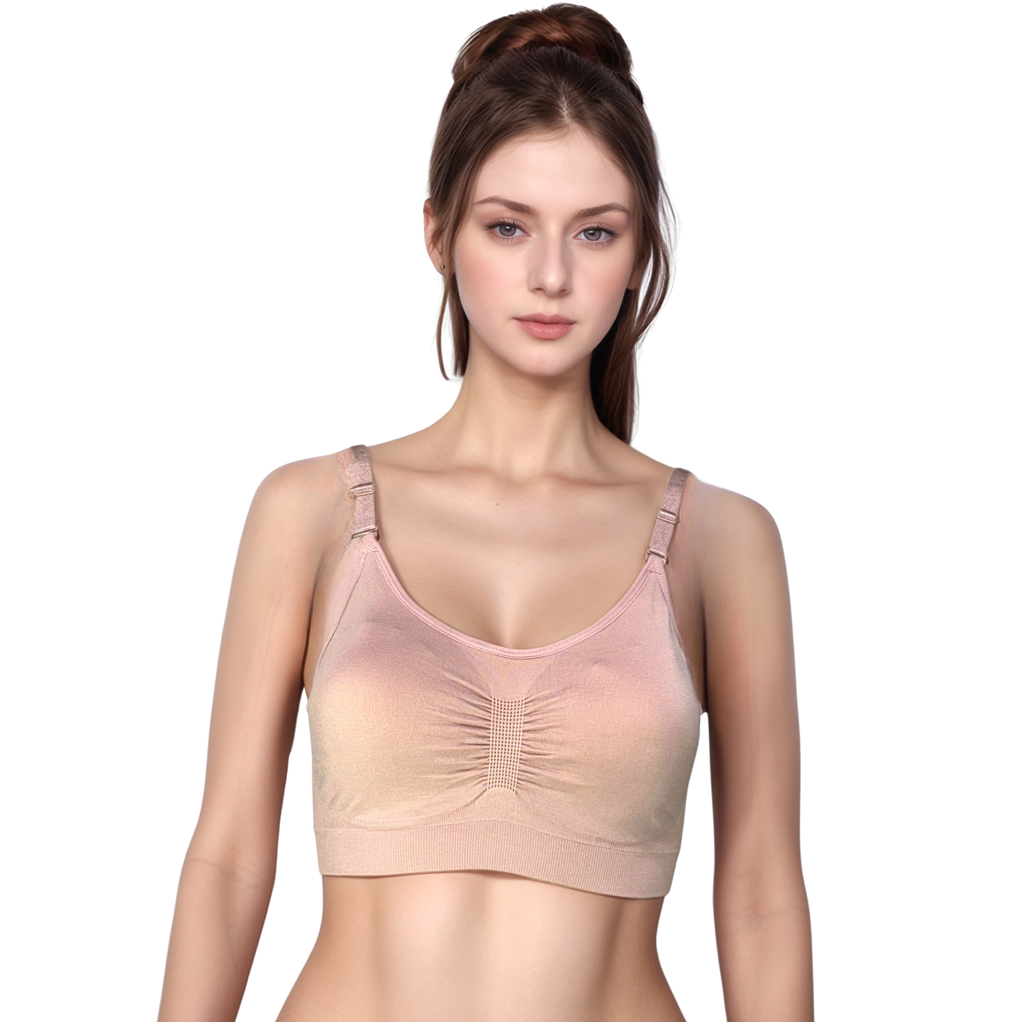 Women Stylish Sport bra With Light padded Orange