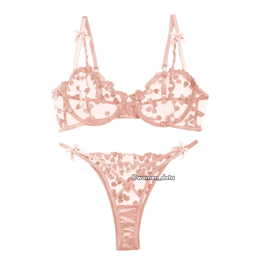 Floral Embroidered Bra & Panty Set