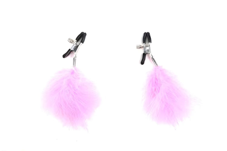 Feather Adjustable Breast Clips for Fun Accessories
