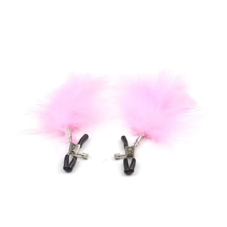 Feather Adjustable Breast Clips for Fun Accessories