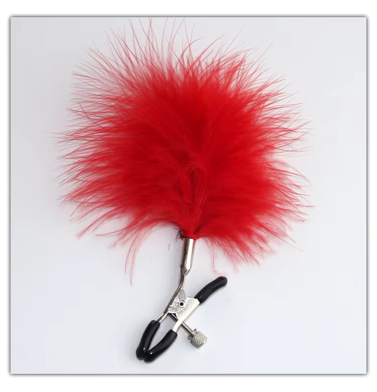 Feather Adjustable Breast Clips for Fun Accessories