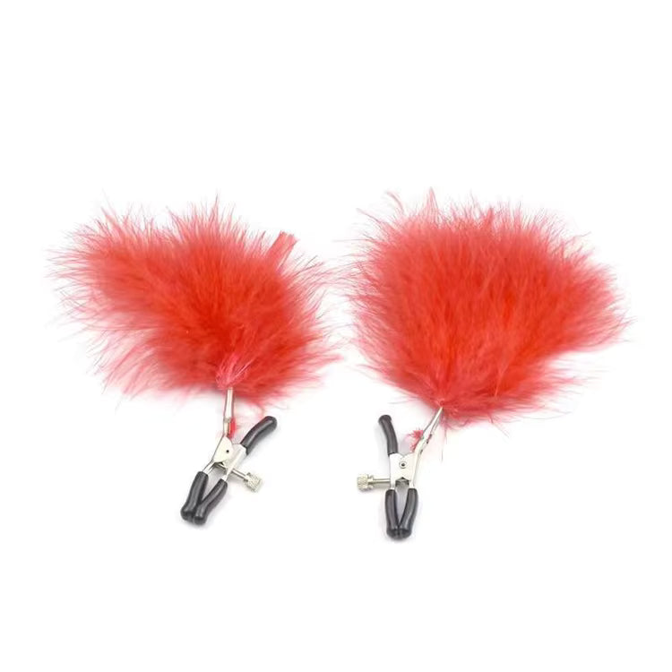 Feather Adjustable Breast Clips for Fun Accessories