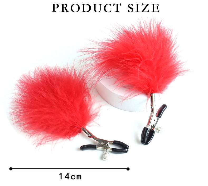 Feather Adjustable Breast Clips for Fun Accessories
