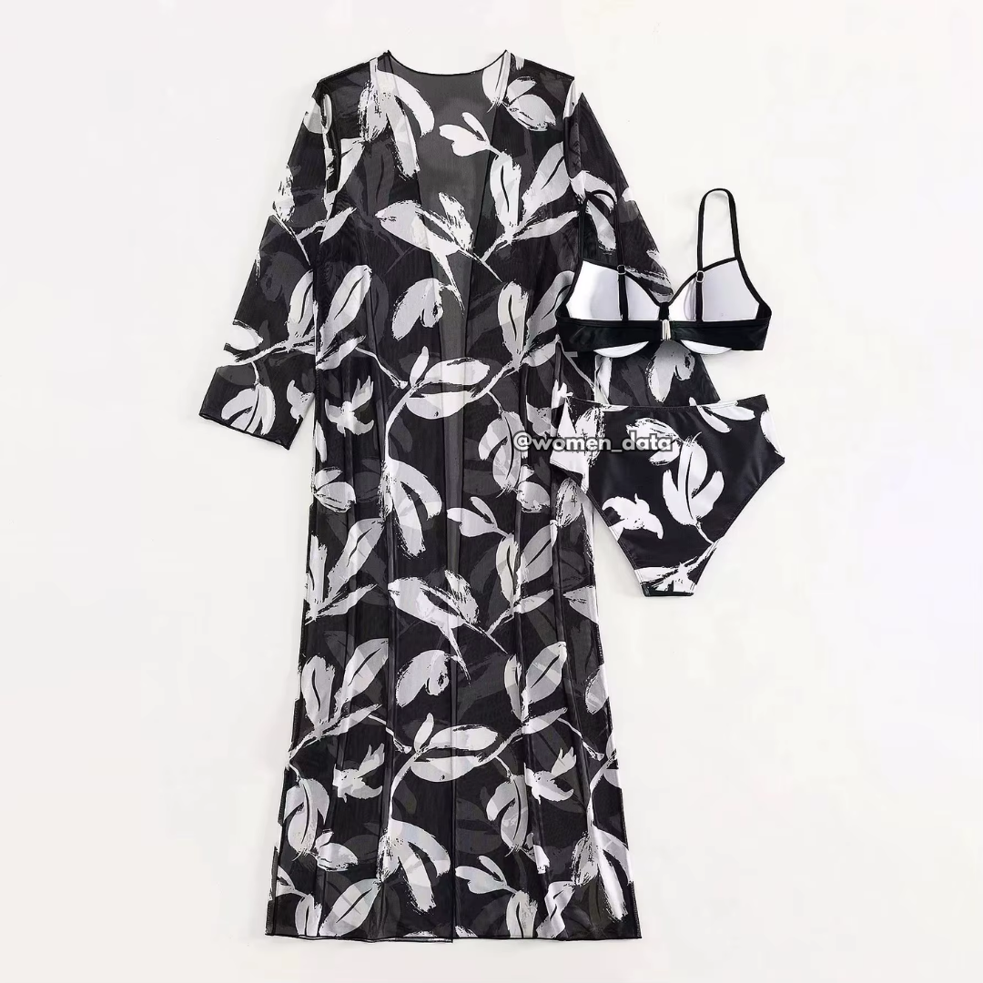 Floral 3-Piece Beachwear Set
