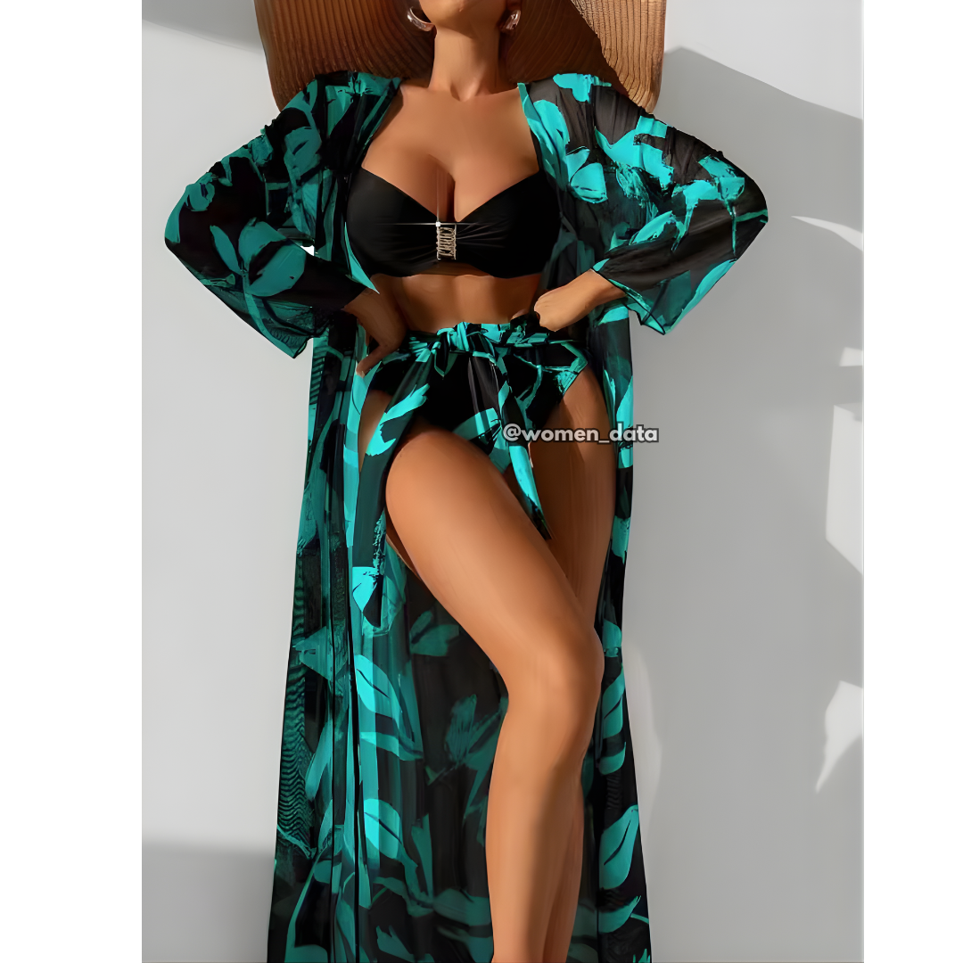 Floral 3-Piece Beachwear Set