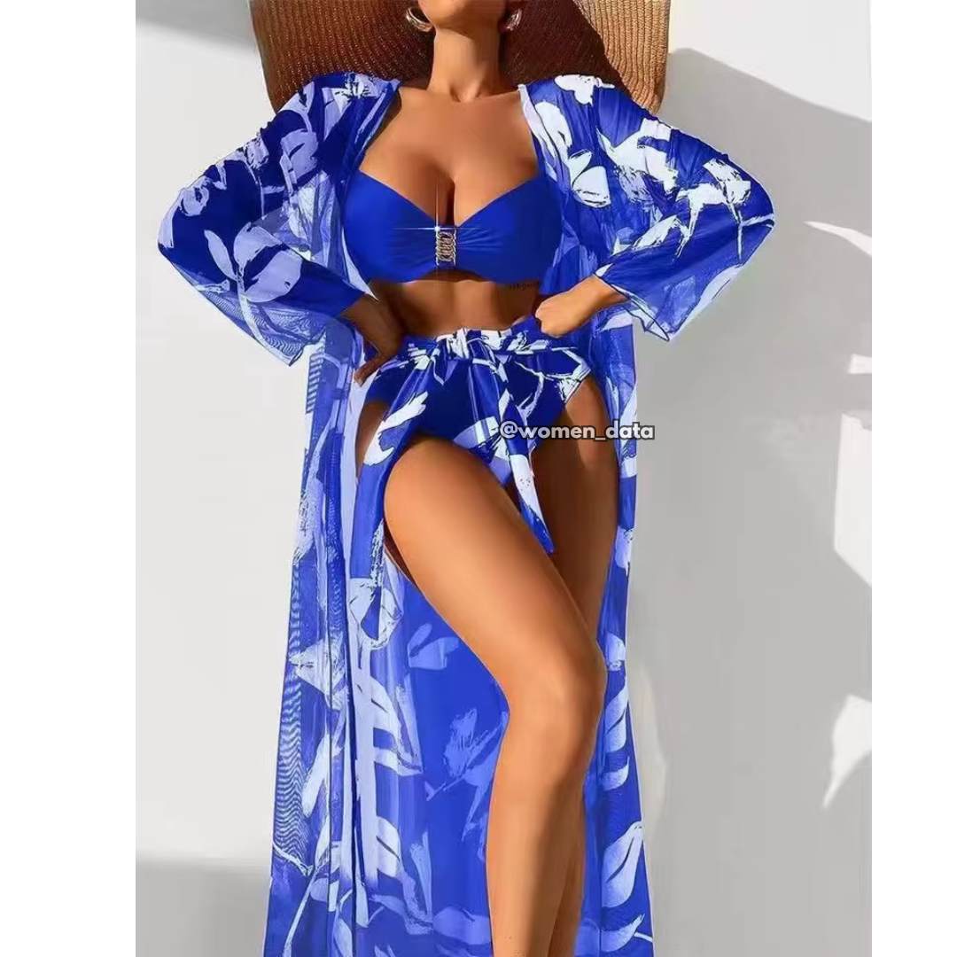 Floral 3-Piece Beachwear Set