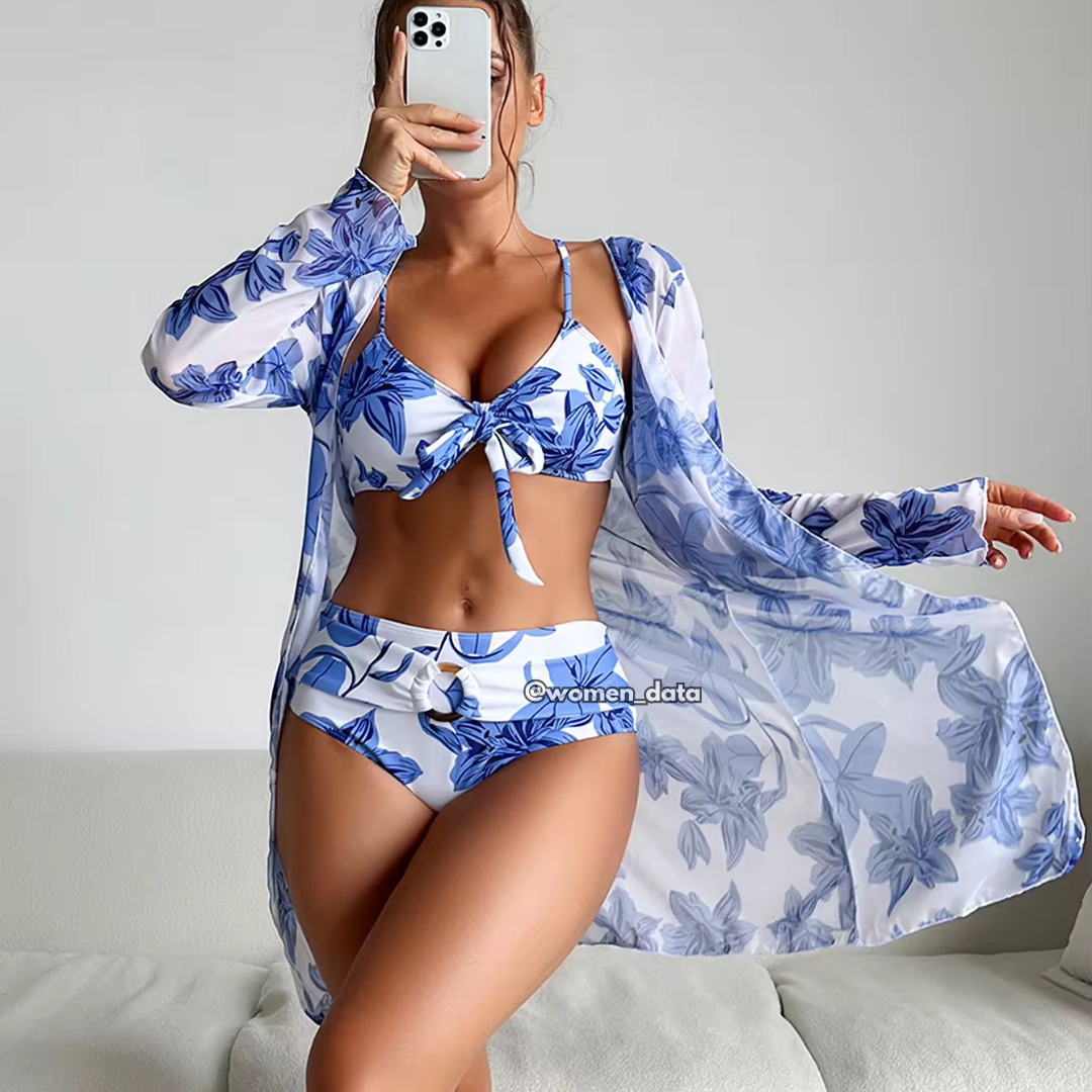 Floral 3-Piece Beachwear Set