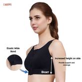 Front Zip High Support Racer back