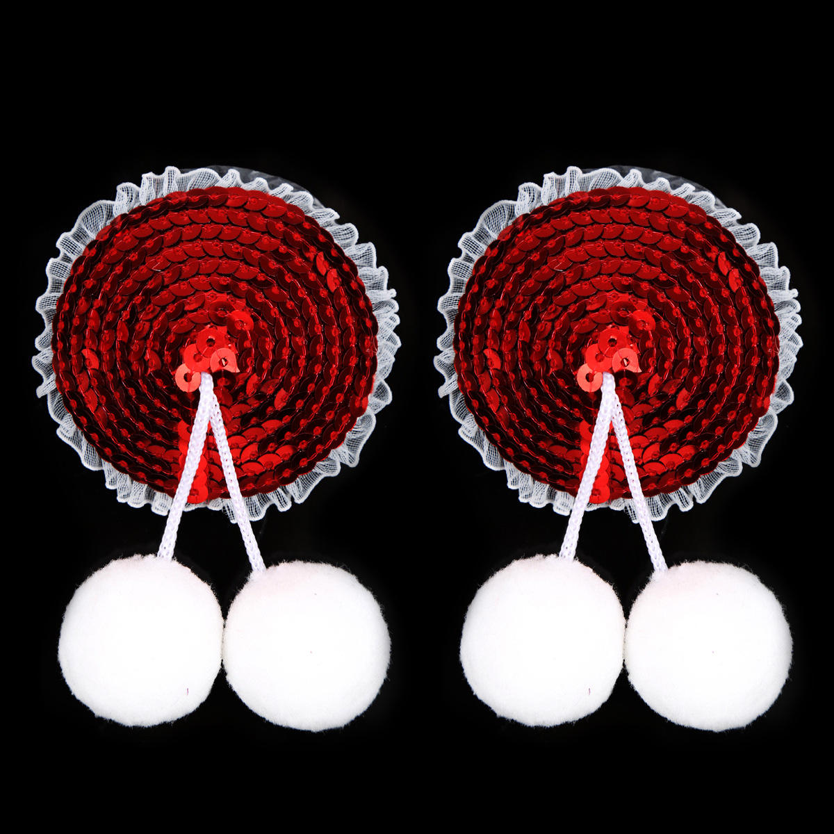 Red Sequin Cherry Nipple Covers