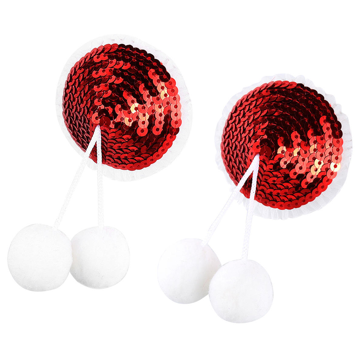 Red Sequin Cherry Nipple Covers