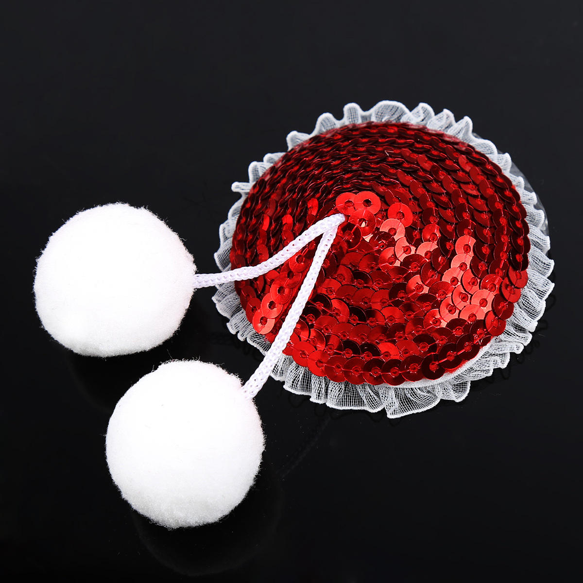 Red Sequin Cherry Nipple Covers