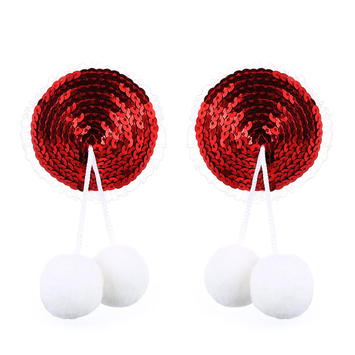 Red Sequin Cherry Nipple Covers