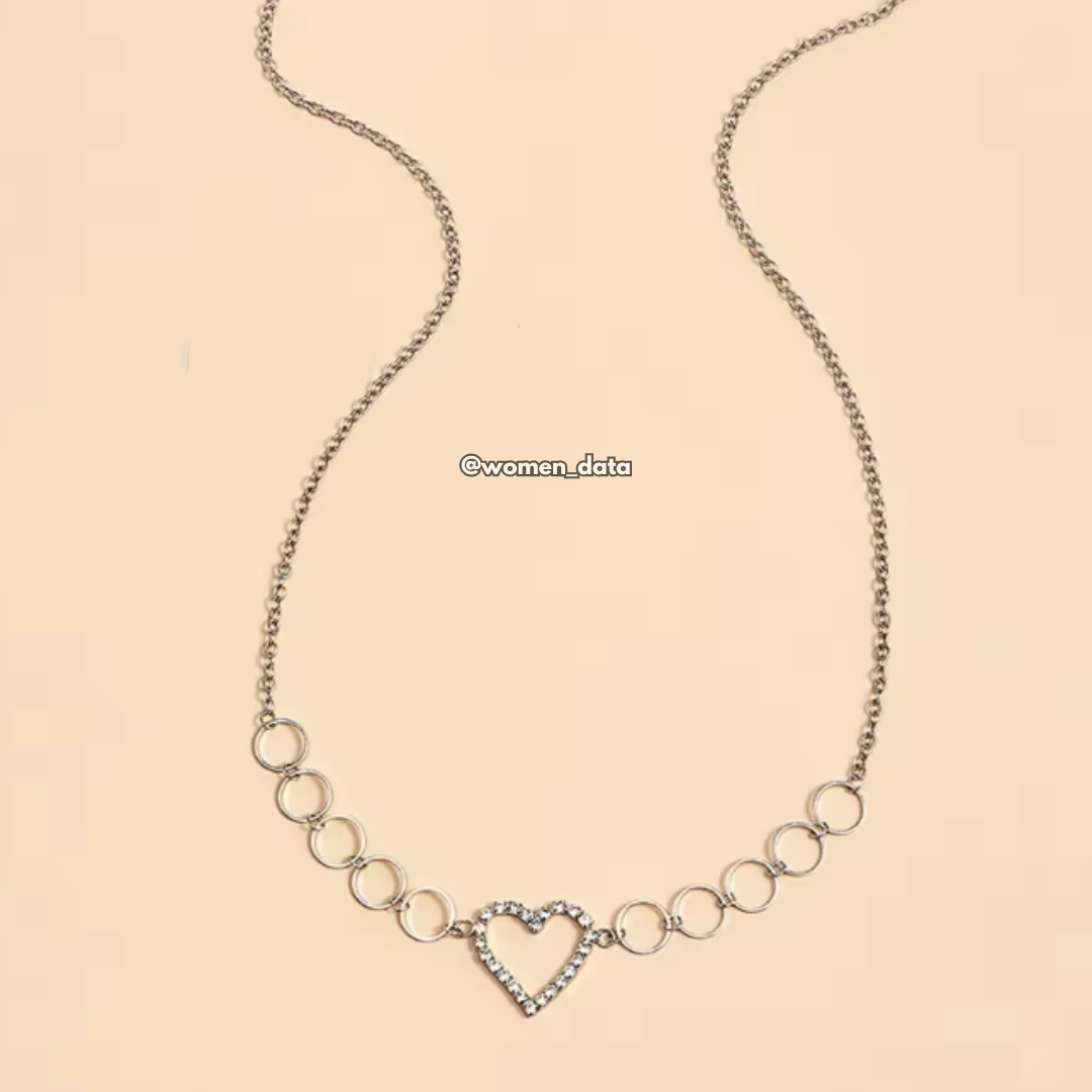 Heart Rhinestone Waist Chain