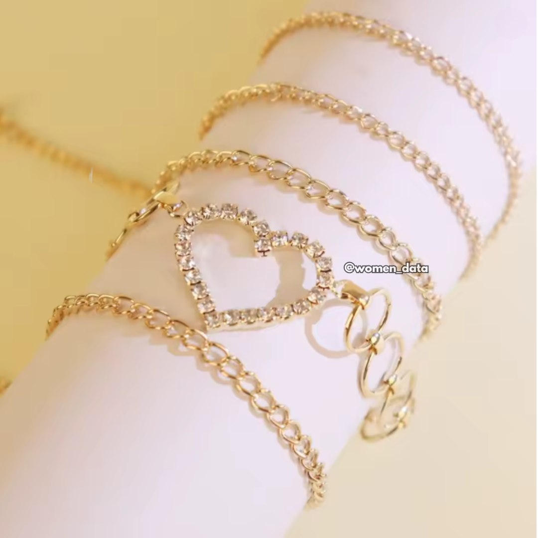 Heart Rhinestone Waist Chain