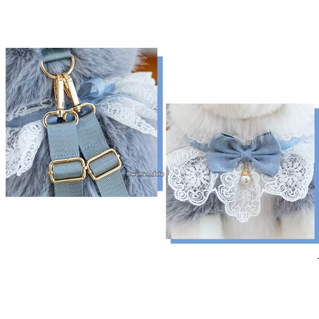 Kawaii Cat Plush Backpack with Meow Sound