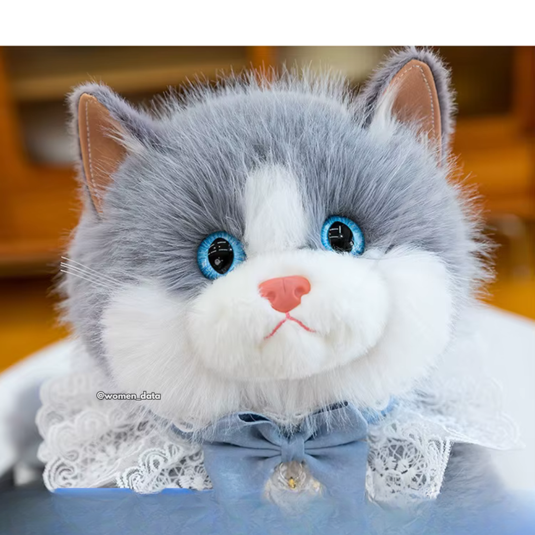 Kawaii Cat Plush Backpack with Meow Sound