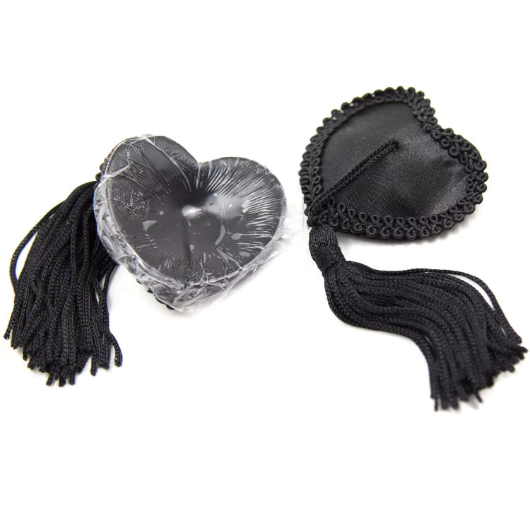 Lace Heart-shaped Fringed Breast Nipple Stickers