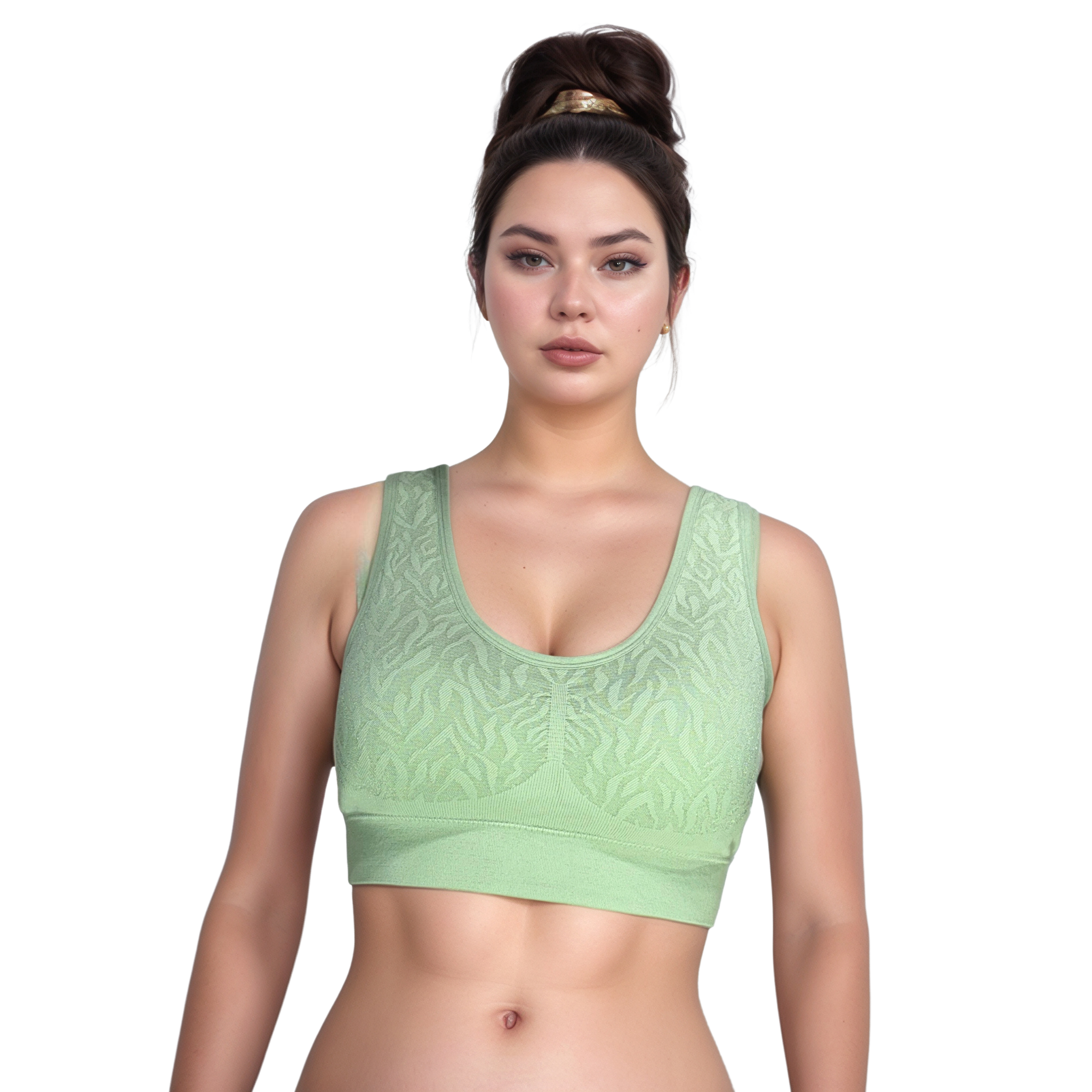 Green Seamless bra