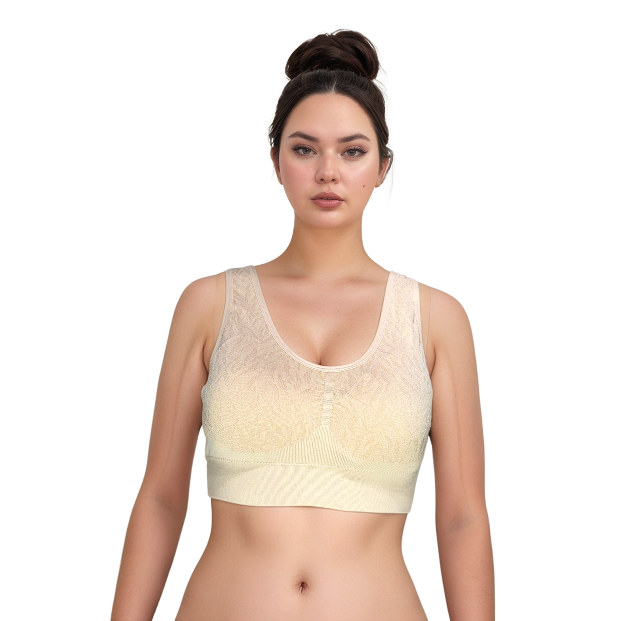 orange Seamless bra