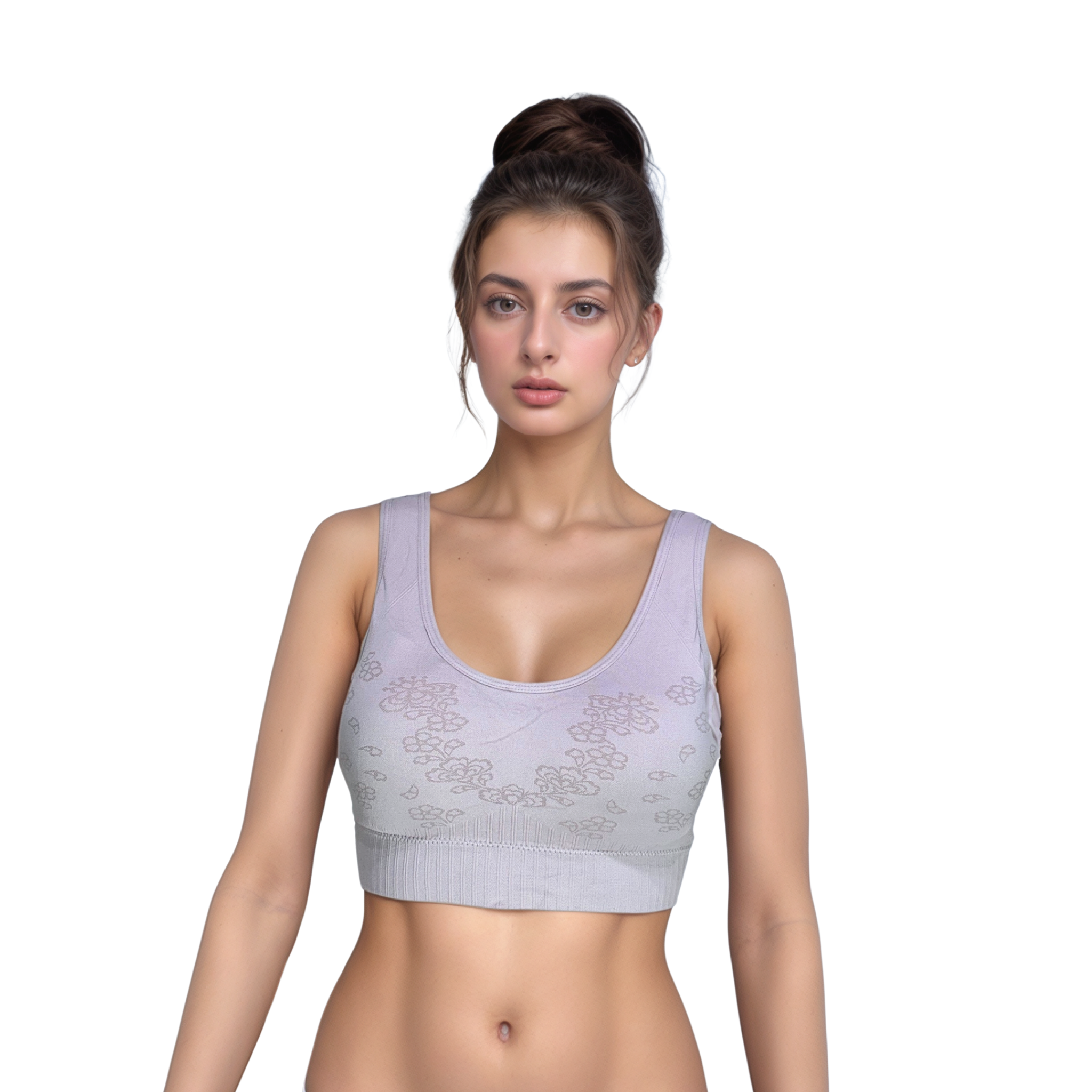 Pink yoga bra