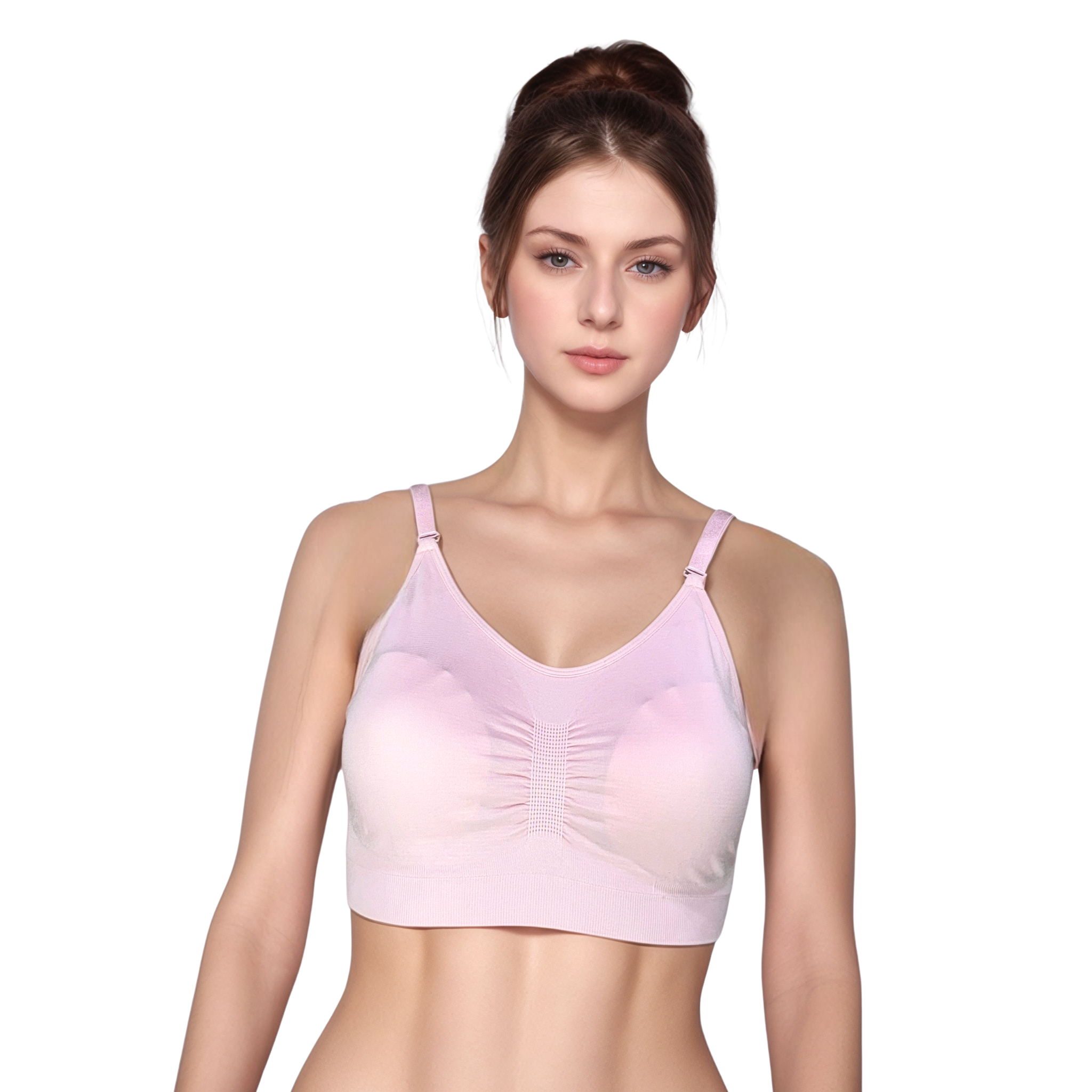 Women Stylish Sport bra With Light padded Light Pink
