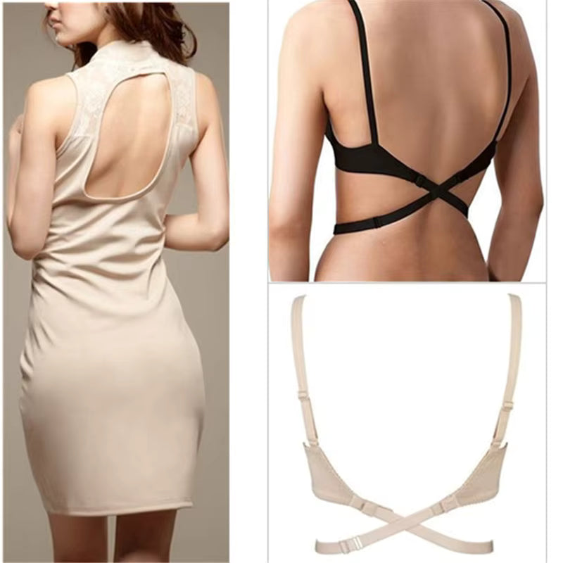 Low Back Bra Strap Converter Set for Women | 3-Piece Bra Extender Kit