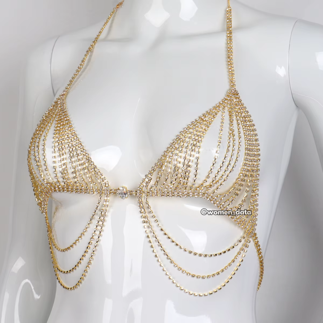 Luxury Rhinestone Two-Piece Body Chain Set