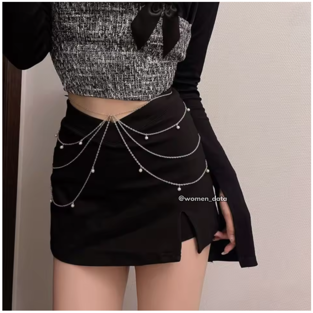 Multi-Layer Pearl Waist Chain Body Jewelry