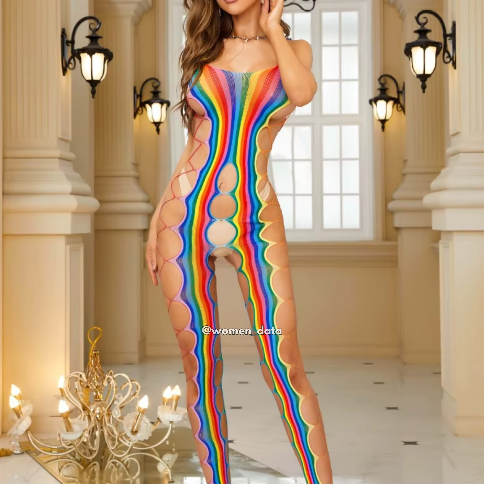 Rainbow Net Body Stocking