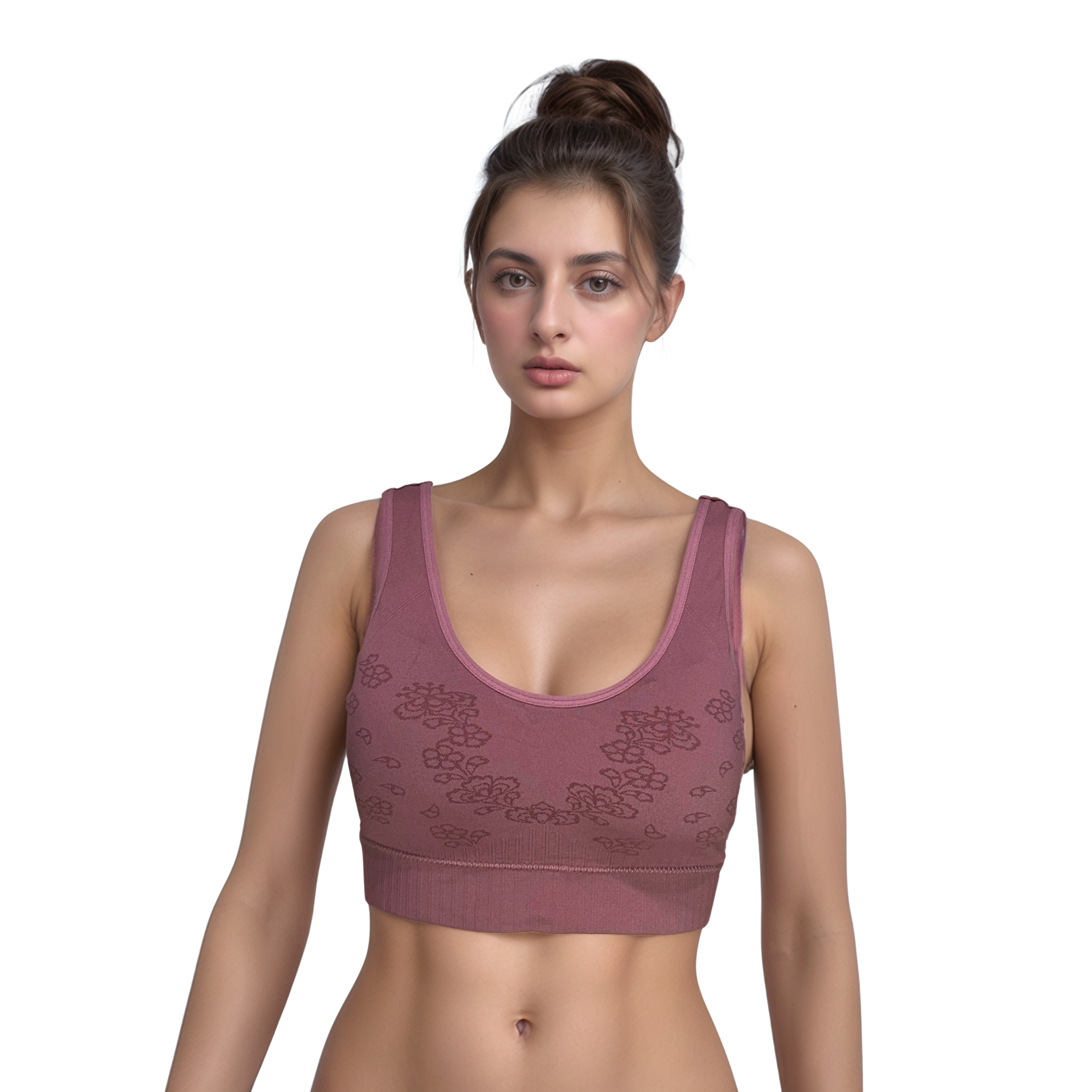 Pink yoga bra