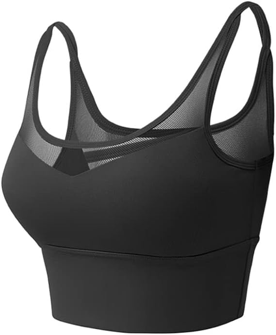Seamless Lace Shockproof Push-Up Sports Bra
