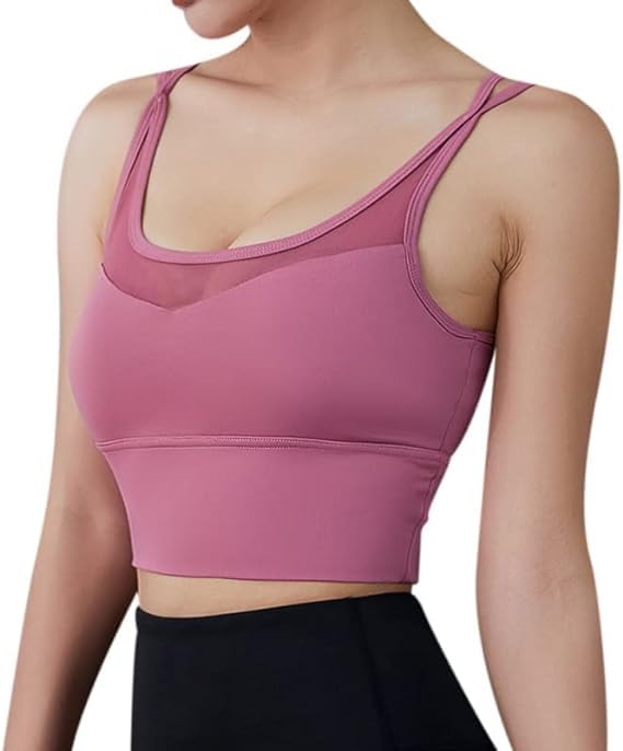 Seamless Lace Shockproof Push-Up Sports Bra