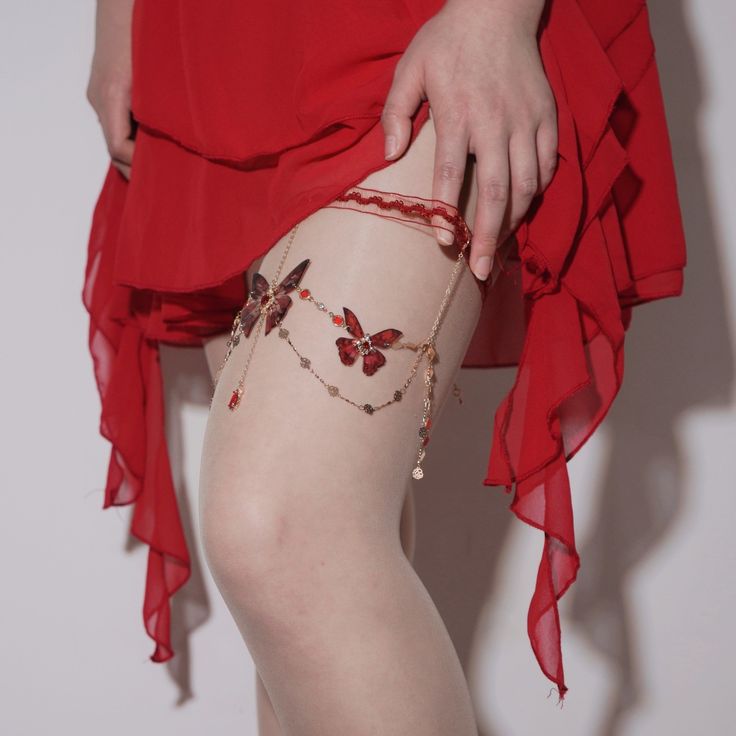 Butterfly Tassel Lace Leg Chain Jewelry