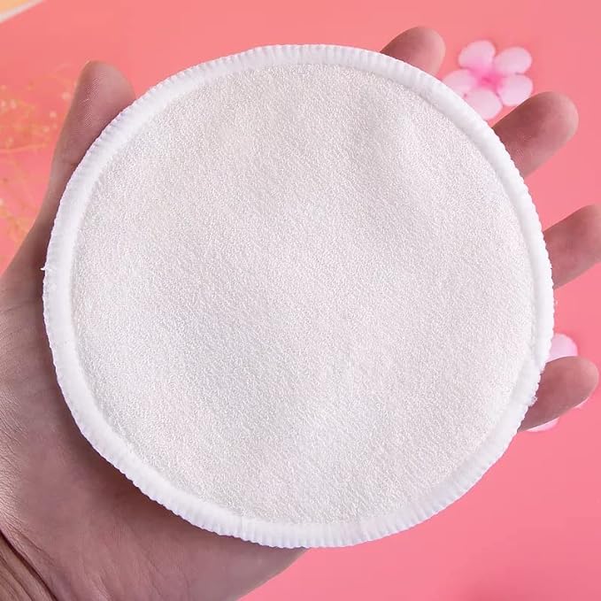 Reusable Maternity Nursing Pads – Soft Cotton, Washable & Absorbent Breast Pads for Breastfeeding Mothers (6 PCS, White)