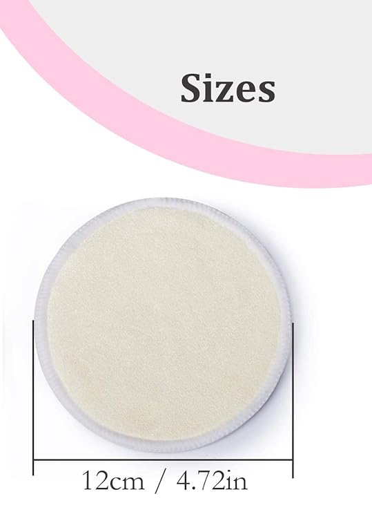 Reusable Maternity Nursing Pads – Soft Cotton, Washable & Absorbent Breast Pads for Breastfeeding Mothers (6 PCS, White)