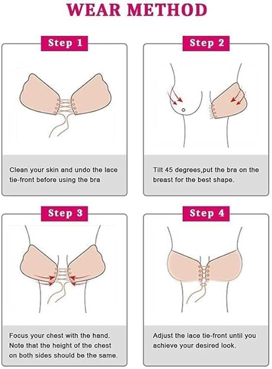 Nylon Padded Non-Wired Reusable Backless Strapless Push up Self Adhesive Sticky Bra