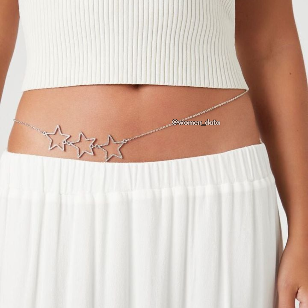 Rhinestone Star Belly Chain