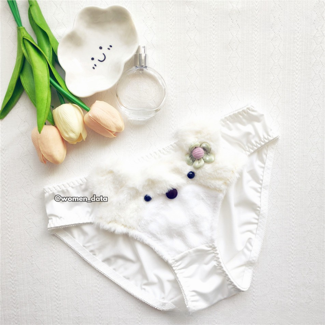 Ultra-Soft Plush Bear Innerwear-Winter Fluffy Teddy Bra Panty Set