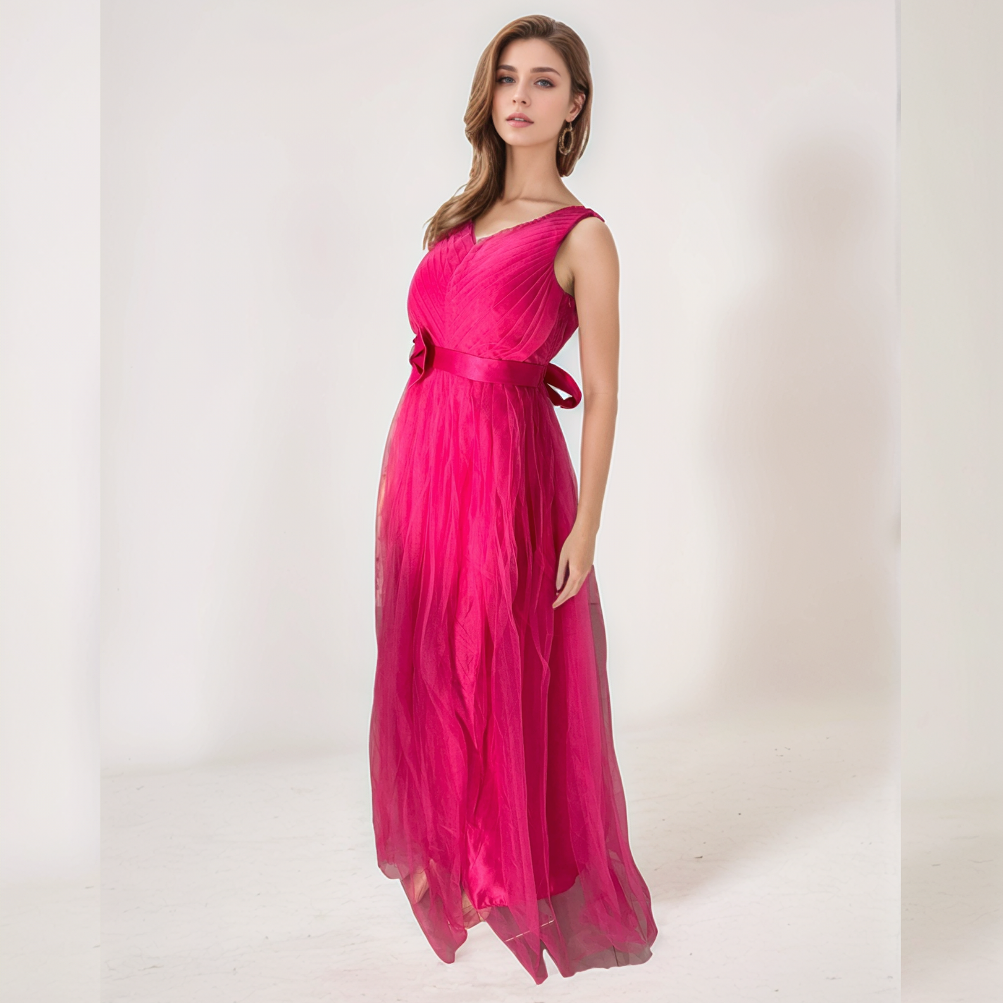 Graceful Tulle Layered Ball Gown for Wedding & Party Wear