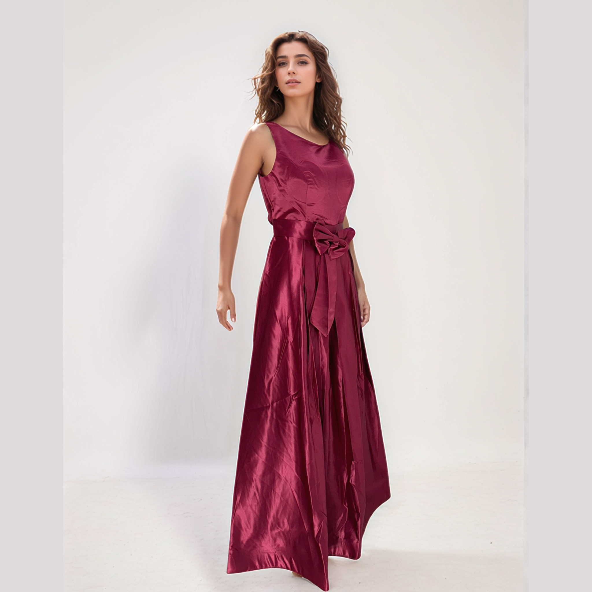Timeless Beauty Full-Length A-Line Wedding & Party Gown for Women